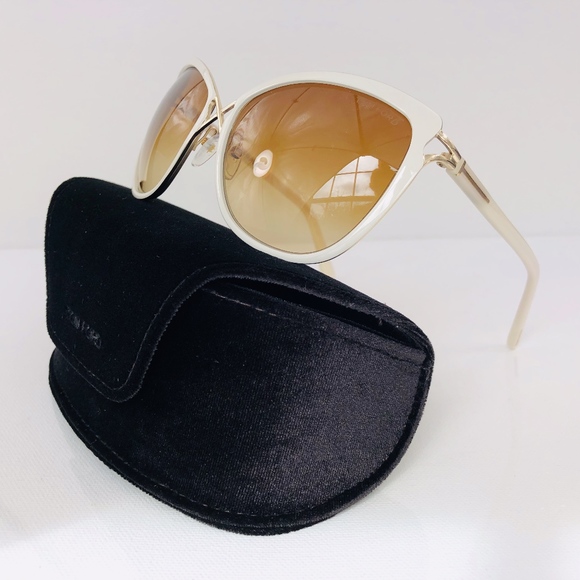 New TOM FORD Gradient White Butterfly Sunglasses - Picture 2 of 8